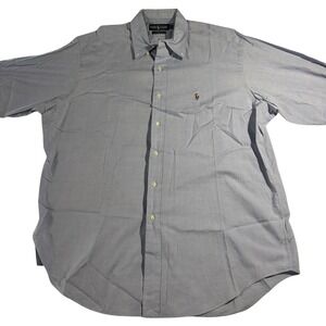 Ralph Lauren Yarmouth 100% Cotton Pinpoint Oxford Button Up Shirt 16 1/2-33 Mens